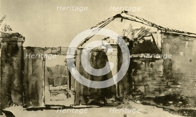 'Entrance to a Farmyard', mid 18th century, (1928). Artist: Giovanni Battista Tiepolo.