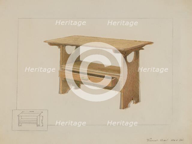 Kitchen Bench Table, c. 1936. Creator: Vincent P. Rosel.