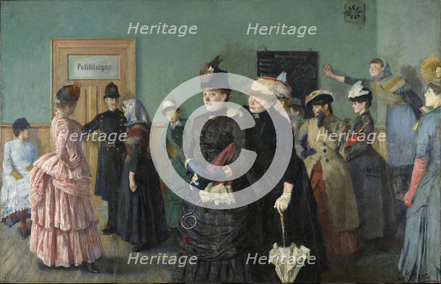 Albertine to See the Police Surgeon, Started 1885, ended 1887. Creator: Christian Krohg.