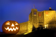 Carved Halloween pumpkin at Dover Castle, Kent, 2009. Creator: James McCormick.