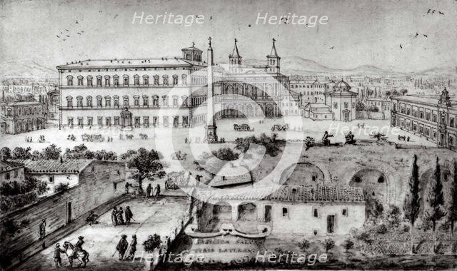 View of Lateran, Rome, 1672-73. Creator: Lievin Cruyl.