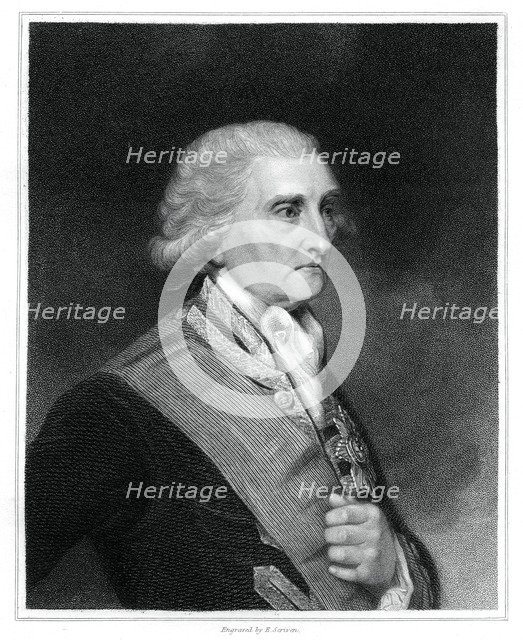 George Brydges Rodney, 1st Baron Rodney, British naval officer, (1833).Artist: E Scriven