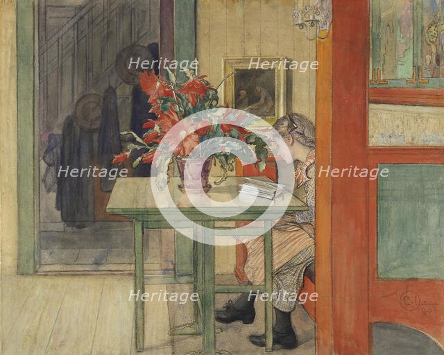 Lisbeth Reading. Creator: Carl Larsson.