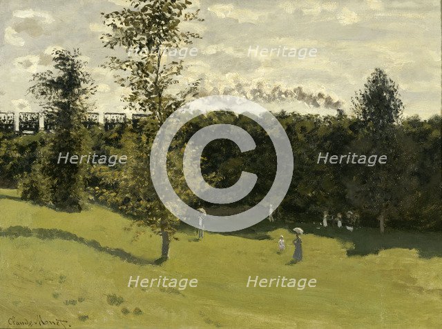 Train in the Countryside, c. 1870. Artist: Monet, Claude (1840-1926)