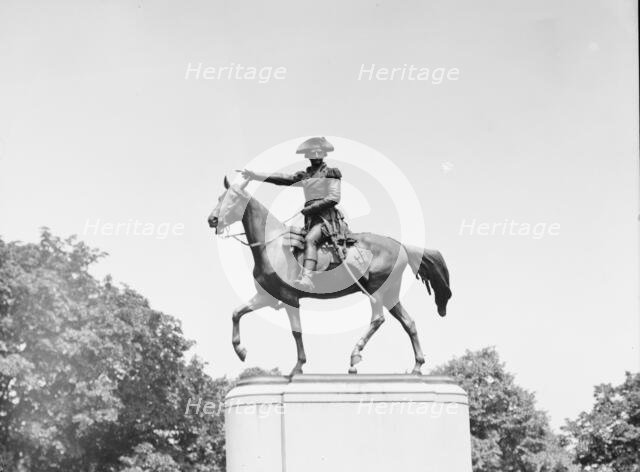 Nathanael Greene - Equestrian statues in Washington, D.C., between 1911 and 1942. Creator: Arnold Genthe.