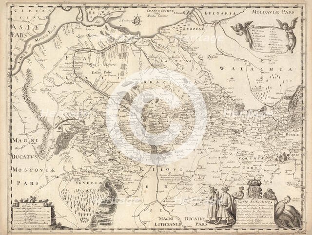 Map of Ukraine, 1660. Creator: Le Vasseur de Beauplan, Guillaume (ca 1600-1673).