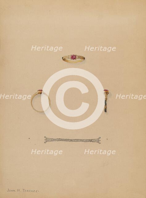 Mourning Ring, c. 1937. Creator: John H. Tercuzzi.