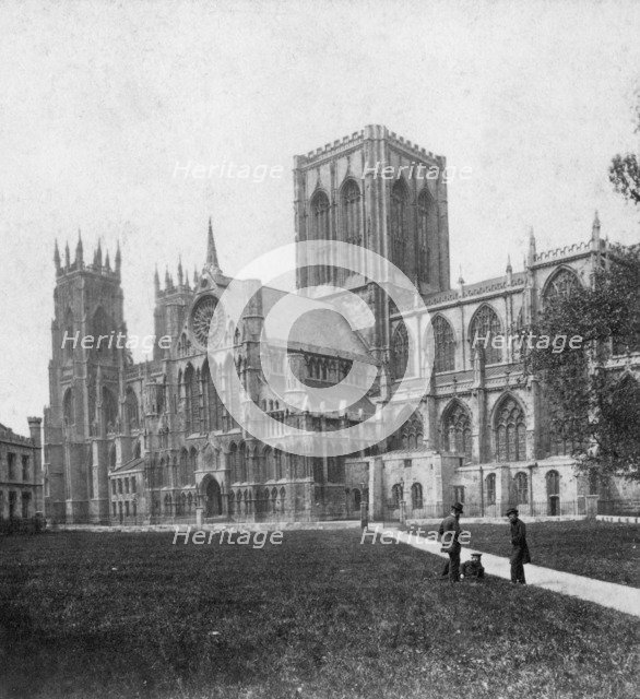South-east view of York Minster, Yorkshire, late 19th or early 20th century. Artist: Unknown