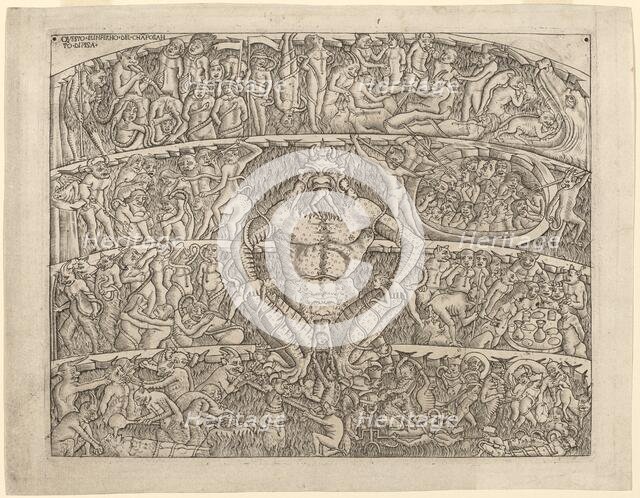 The Inferno, after the Fresco in the Camposanto of Pisa, c. 1480/1500. Creator: Unknown.