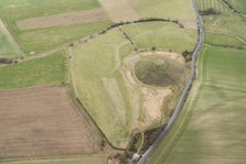 Silbury Hill, a large late Neolithic monumental mound, near Avebury, Wiltshire, 2019. Creator: Damian Grady.
