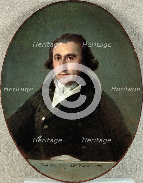 Portrait of Martín Zapater, 1797. Artist: Goya, Francisco, de (1746-1828)