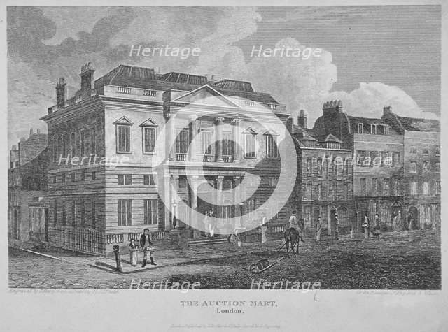 View of the Auction Mart in Bartholomew Lane, City of London, 1815. Artist: J Shury