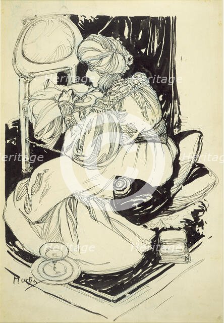 Sarah Bernhardt (1844-1923), c1896. Creator: Mucha, Alfons Marie (1860-1939).