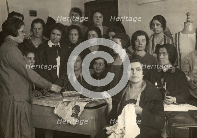 Cutting and sewing circle. Club "Communist". Moscow, 1920-1929. Creator: Unknown.