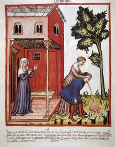 Vomiting, 14th century.  Creator: Unknown.