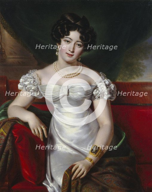 Portrait of Countess Julia Samoilova, ca 1825. Artist: Mitoire, Benois Charles (?-after 1830)
