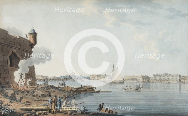 Saint Petersburg. View from the Peter and Paul Fortress on the Summer Garden, 1806.