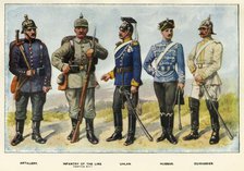 'Types of the German Army', 1919. Creator: Richard Simkin.