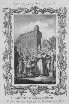 'Paulinus baptising Edwin, the first Christian King of Northumberland, at York', 1773.  Creator: William Walker.