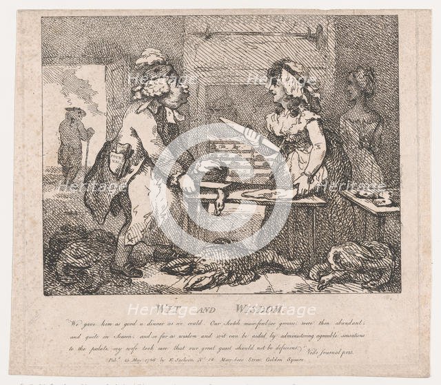 Wit and Wisdom (Picturesque Beauties of Boswell, Part the First), May 15, 1786., May 15, 1786. Creator: Thomas Rowlandson.