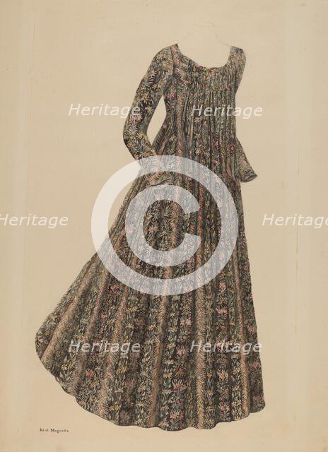 Ball Dress, c. 1939. Creator: Edith Magnette.