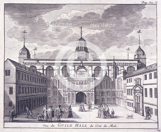 Guildhall, London, 1707. Artist: Anon
