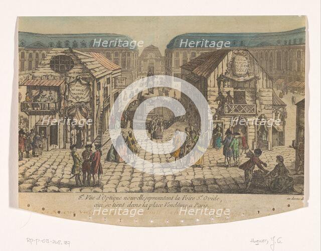 View of the Place Vendôme in Paris with the Saint-Ovide Fair, 1735-1805. Creator: Unknown.