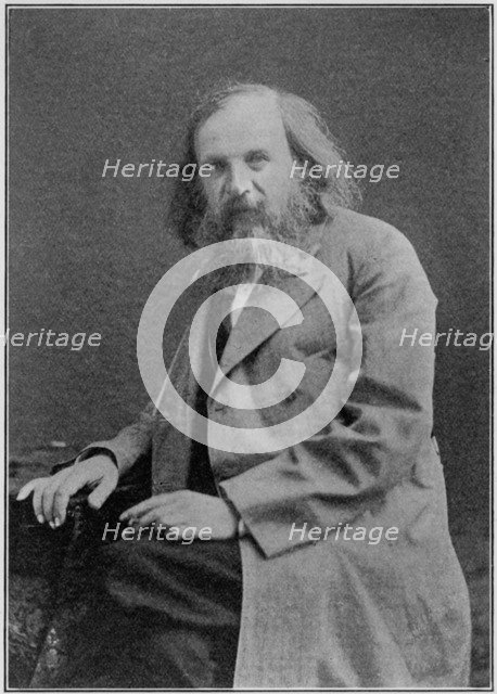Dmitiri Ivanovich Mendeleyev (1834-1907), Russian chemist, c1900s. Artist: Unknown