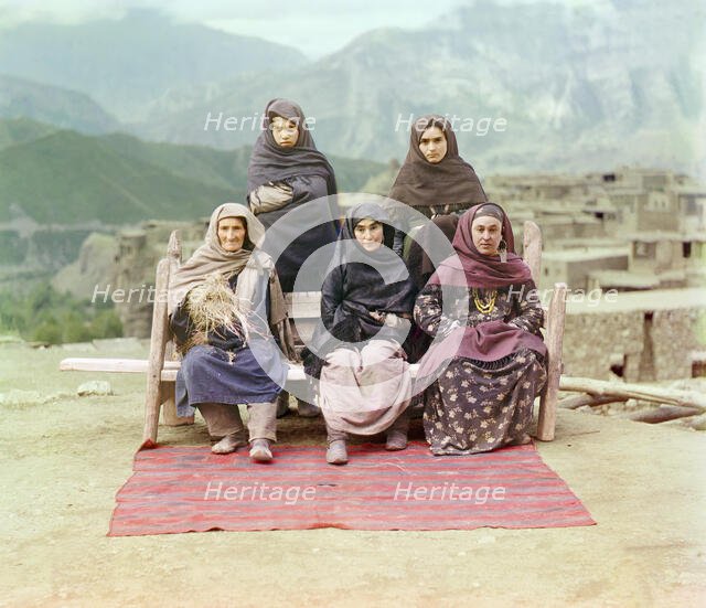 Dagestani types, between 1905 and 1915. Creator: Sergey Mikhaylovich Prokudin-Gorsky.
