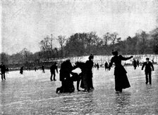 Skating in London: Highgate Ponds, 1895.  Creator: Russell & Sons.