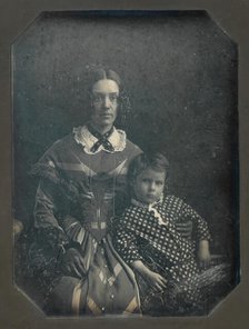 Elizabeth Bakewell James and her Son, Frank B. James, ca. 1846. Creator: Attributed to John Plumbe Jr..