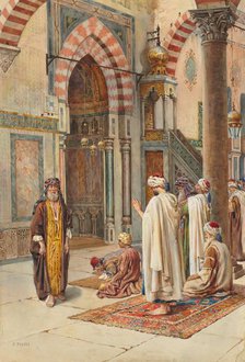 Moslems at Prayer, late 1800s-early 1900s. Creator: P. Pavesi (Italian).