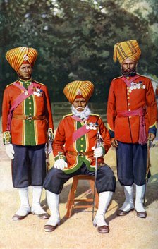 Officers of the 15th Ludhiana Sikks, Indian army, India, 1922. Creator: Bourne & Shepherd.