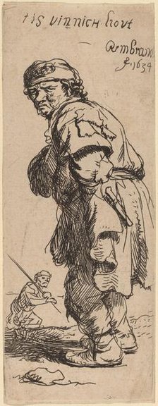A Peasant Calling Out: "tis vinnich kout" (It's biting cold), 1634. Creator: Rembrandt Harmensz van Rijn.