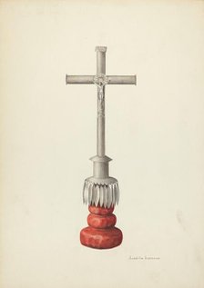 Crucifix, c. 1936. Creator: Juanita Donahoo.