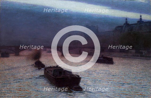 Evening on the Seine, 1893. Creator: Aleksander Gierymski.