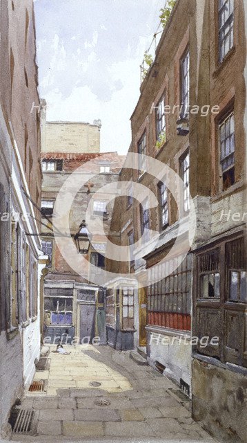 View of Apollo Court, Fleet Street, City of London, 1880. Artist: John Crowther