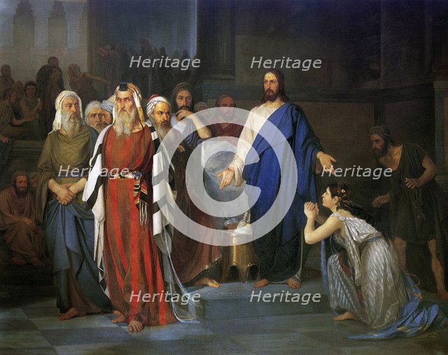 Christ and a Sinner', 1879. Creator: Asknazy, Isaac Lvovich (1856-1902).