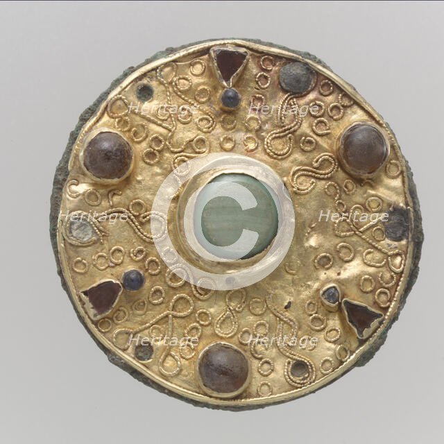 Disk Brooch, Frankish, 7th century. Creator: Unknown.