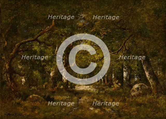 Forest Scene, 1874. Creator: Narcisse Virgile Diaz de la Pena.