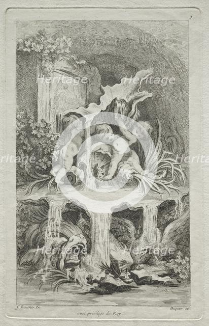 Book of Fountains: No. 7, c. 1736. Creator: Gabriel Huquier (French, 1695-1772).