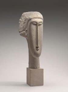 Head of a Woman, 1910/1911. Creator: Amadeo Modigliani.