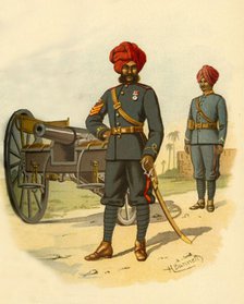 'The Bombay Artillery', 1890. Creator: Godfrey Douglas Giles.