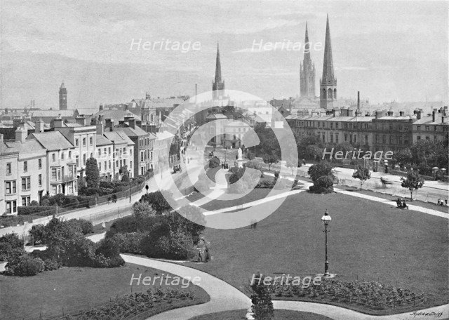 'Coventry: The Three Spires', c1896. Artist: Valentine & Sons.