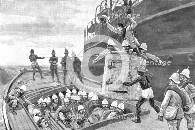 ''The Recent Disturbances in Zululand; Royal Scots Disembarking at Durban, Natal', 1888. Creator: Unknown.