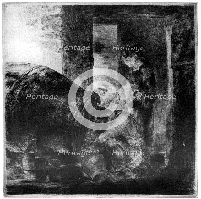 'The Cider Barrel', 1929. Artist: Edmund Blampied