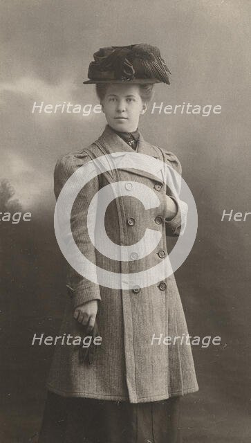 Photo portrait of Ada Innokentievna Kuskova, 1908. Creator: Karl Karlovich Bulla.