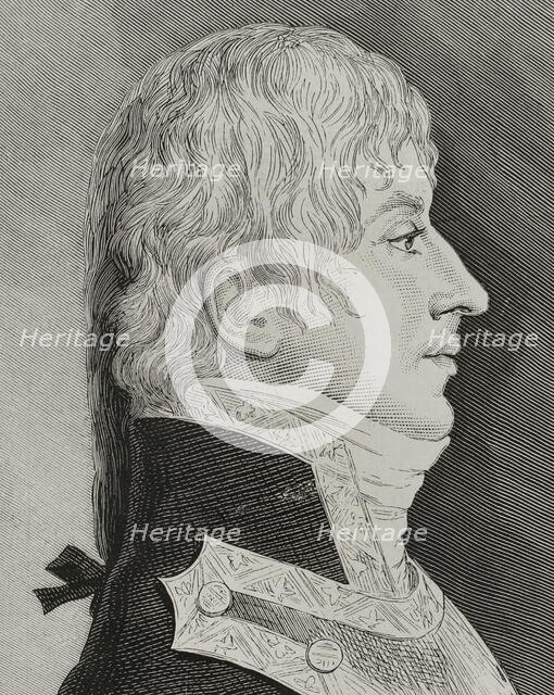 Cosme Damián Churruca y Elorza (Motrico, 1761-Battle of Trafalgar, 1805), Spanish mariner, 1878.  Creator: Arturo Carretero y Sánchez.