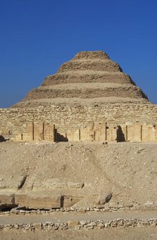 The Pyramid of Djoser (Zoser) or step pyramid, Saqqara necropolis, Egypt, Old Kingdom (2015). Creator: Unknown.