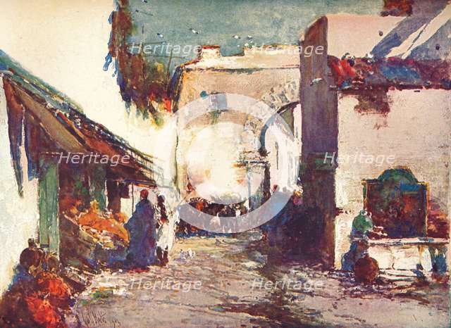 'In the Street (A Scene in Tangier)', c1903 (1903-1904). Artist: George Charles Haite.